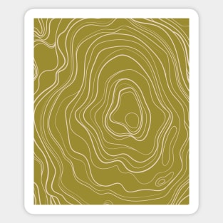 Green Abstract Topography  Aesthetic  Pattern Sticker